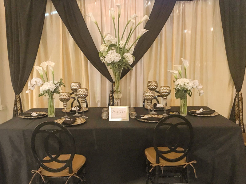 Elegant Events Florist - philadelphia pa - head table