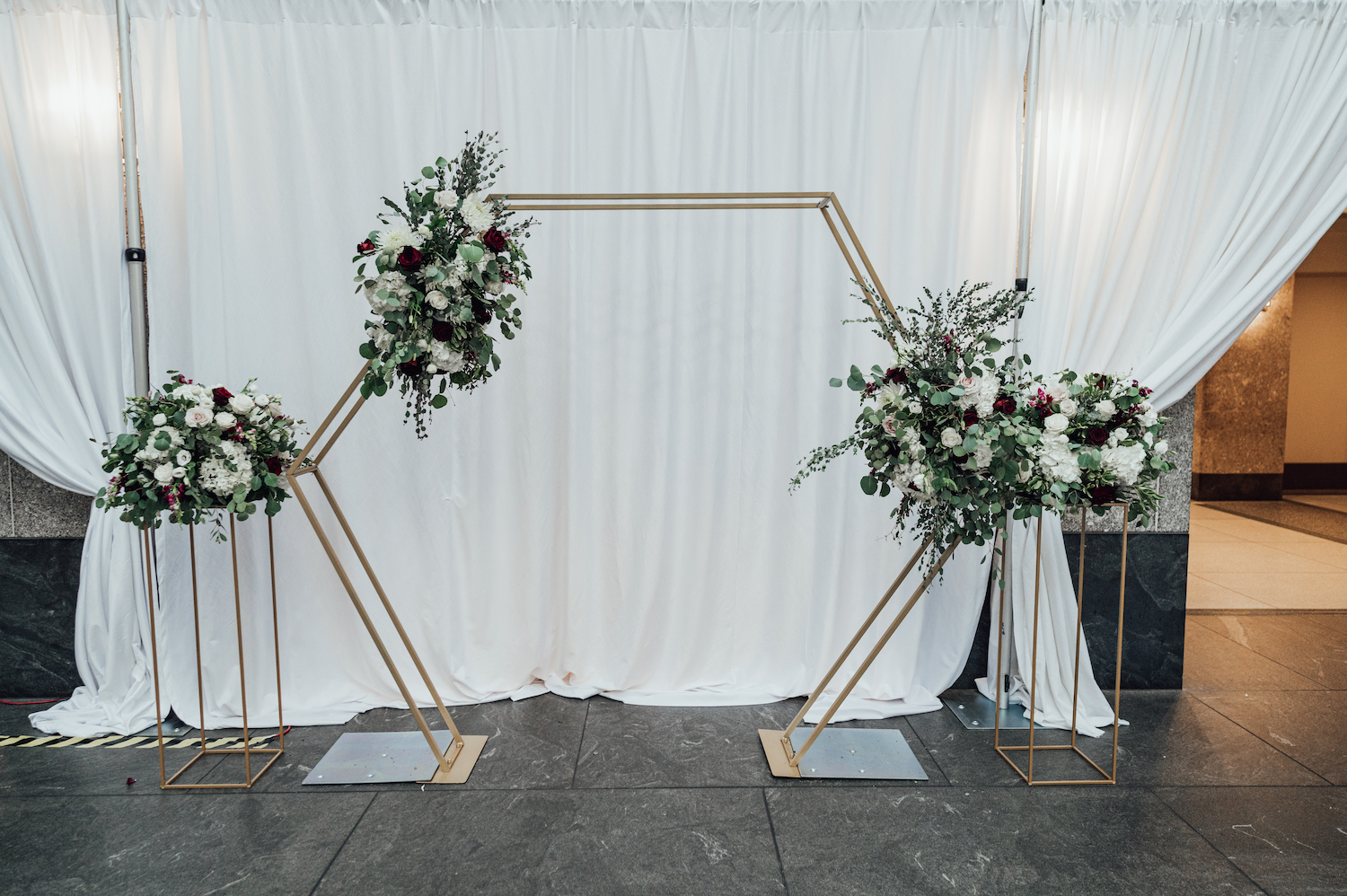 Elegant Events Florist - Philadelphia Florist and wedding designer - ceremony backdrop