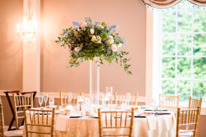 Elegant Events Florist - Philly Wedding Designer and Florist - wedding reception flowers - philly florist - philly wedding designer- reception table decor - wedding centerpieces - tall centerpieces