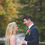 Elegant Events Florist - Philadelphia wedding florist - fall bridal bouquet - orange calla lily - yellow roses - mango calla lily - villanova conference center - villano pa - bg productions photography and videography - bride and groom - couple