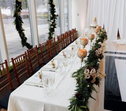 Elegant Events Florist - Philadelphia wedding florist - Philadlephia PA - center city - phildelphia - head table - floral runner